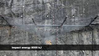 2011 World record  20 metric tons rockfall impact stopped [upl. by Ressan986]