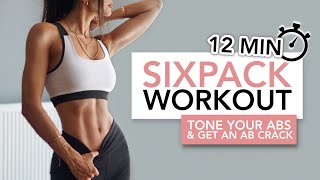 12 MIN SIXPACK WORKOUT  Tone Your Abs amp Get An Ab Crack Fast Results  Eylem Abaci [upl. by Akcired]