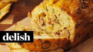 Bacon Cheddar Beer Bread  Delish [upl. by Aerdied951]