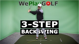 Golf instruction 3step backswing explained  Improve your golf swing [upl. by Lacee]