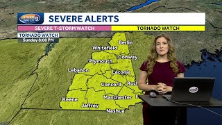 Tornado watch issued for all of New Hampshire [upl. by Ariella]