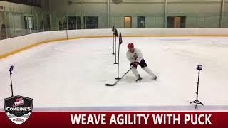 WHL Combine Weave Agility With Puck [upl. by Eirroc86]