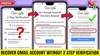 How to Recover Gmail Account without 2 Step Verification 2024 without Verification Code Password [upl. by Haida369]