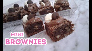 Mini BROWNIES de Chocolate  PERFECTO  Dulce Becca [upl. by Etnuad]