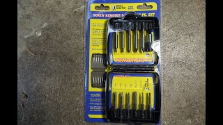 Review of the Harbor Freight Drill Master Screw Remover Set [upl. by Hite]