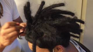 HOW TO START DREADLOCKS WITH STRAIGHT HAIR Tutorial [upl. by Aivatal829]