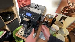 How to first startup Delonghi Eletta Evo ECAM setting up the appliance DIY [upl. by Goodden]