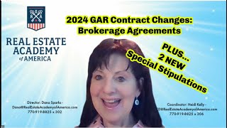 2024 GAR Contract Changes  Brokerage Agreements NEwGARContract [upl. by Nawuj]