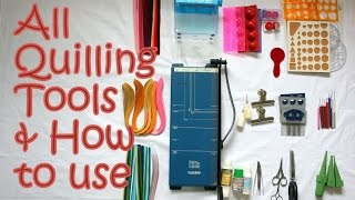 14 Quilling Tools Demo amp How to Use Basic Quilling Tools  Tutorial [upl. by Mallen]