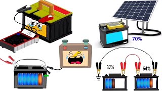 Exclusive Car Battery Charging Animation । Low Battery to Full Charge । [upl. by Linsk]