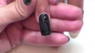 Black Matte and Glossy Nail Art Design [upl. by Iuq]