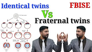 Twins and Quadruplets Identical twins vs fraternal twins  FBISE biology class 12 [upl. by Kally895]