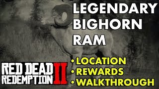 Red Dead Redemption 2  Legendary Bighorn Ram Location Rewards Walkthrough [upl. by Yztim]