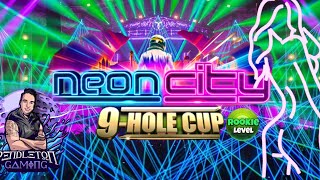 Golf Clash  Hole 1 Eagle  Neon City Qualifying Round  9 hole cup [upl. by Mittel]