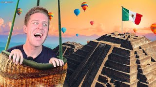 EPIC HOT AIR BALLOON RIDE OVER ANCIENT MEXICO PYRAMIDS  Kleschka Vlogs [upl. by Cleodell171]