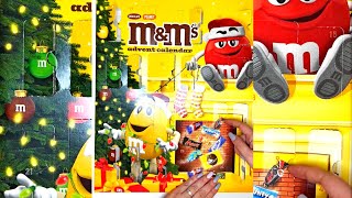 Satisfying Video  Unboxing New MampMS Candy Advent Calendar with Lots of Chocolate Candies  Day 15 [upl. by Ydnic]