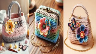 Bolsos de Mano Tejidos en CROCHET Carteras Monederos Elegantes Nuevos Estilos y Tendencias [upl. by Eihcra]