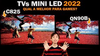 Samsung QN90B vs TCL C825  Qual a melhor TV para GAMES [upl. by Giles]