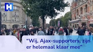 Ajaxfans demonstreren op Leidseplein in Amsterdam wegens politiestakingen [upl. by Radley968]