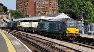 DRS 68034  68033 Top And Tail Nuclear Flask Wagons Through Maidstone East Working 6M95 2762024 [upl. by Ark]