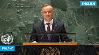 🇵🇱 Poland  President Addresses United Nations General Debate 78th Session  UNGA [upl. by Anyt]