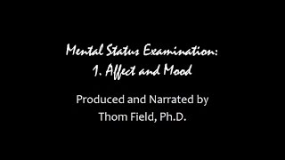 Mental Status Exam Training part 1 Affect and Mood [upl. by Kent]