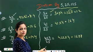 Dividing Any Number by 5 25 125  Vedic Maths Tricks [upl. by Fridell530]