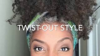 Styled Twistout on Natural Grey Hair [upl. by Tuchman408]