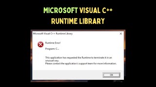 How to Fix Microsoft Visual C Runtime Library Error on Windows 1110 [upl. by Arimas]