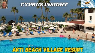 Akti Beach Village Resort Paphos Cyprus  2024 FULL Tour With Room [upl. by Carrissa]