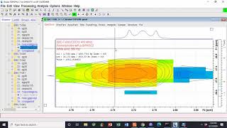 Structure Elucidation with Bruker Topspin  Working Up and Plotting a 2D 1H13C HSQC NMR [upl. by Idnerb385]