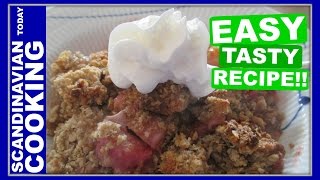 How To Make Strawberry Rhubarb Almond Crisp Dessert Recipe ☀️ [upl. by Russon]