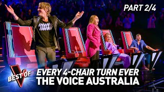 Every 4CHAIR TURN Blind Audition on The Voice Australia  Part 24 [upl. by Nani]