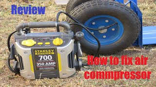 Review and How to fix the air compressor on a Stanley Fatmax 700 [upl. by Hilliard843]