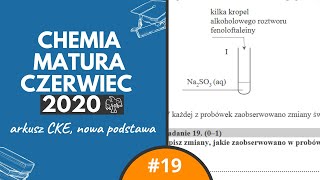 SIARCZAN IV SODU  DOBRE OBSERWACJE  Matura Chemia CKE 2020 MajCzerwiec  Zadanie 19 [upl. by Eixirt644]