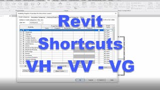 Revit Fast with quick Shortcuts VG  VV  VH [upl. by Irish]