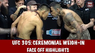 UFC 305 Ceremonial FINAL Face off Highlights [upl. by Nanfa70]