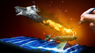 WW2 DOGFIGHT DIORAMAHow to MakeDIY [upl. by Meekah]