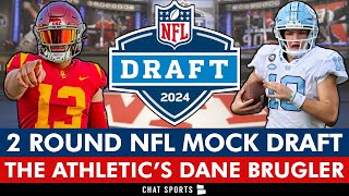 2024 NFL Mock Draft 1st And 2nd Round Projections From Dane Brugler Of The Athletic  Reaction [upl. by Atiana]