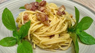 Espaguetis a la carbonara ¡La receta auténtica [upl. by Nylyrehc]