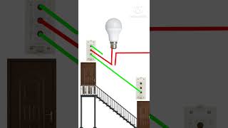 Three way switch light connection for stair aman electronic [upl. by Trinee]