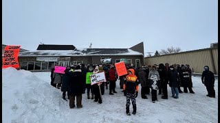 Teachers Strike in Kindersley [upl. by Annohsak577]