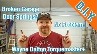 How To Replace Garage Door Springs  Torquemaster Plus Wayne Dalton [upl. by Araihc725]