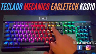 EAGLETEC KG010RGB TECLADO MECÁNICO UNBOXING Y REVIEW ESPAÑOL [upl. by Ihsar]