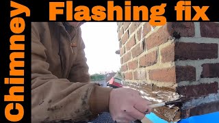 CHIMNEY FLASHING LEAK REPAIR  easy step by step with Turbo Poly Seal [upl. by Tecu]