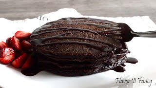 Chocolate Pancake  Eggless Pancake Recipe  How to Make Pancake [upl. by Lienet862]