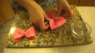 How to make a Fondant Bow for use in cake decorating [upl. by Marketa873]