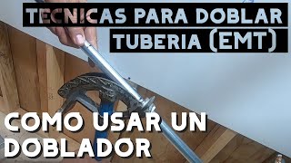 Como doblar tuberia conduit pared delgada  Stub up 90 offset y kick Nivel practico Video 8 [upl. by Shotton188]