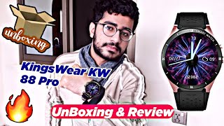 KingsWear KW 88 Pro UnBoxing And Review  Cheapest Android Smart Watch  Anmrp Groups हिन्दी  اردو [upl. by Johanan]