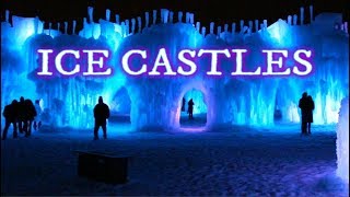 HUGE CASTLE MADE OF ICE  FULL WALK THROUGH WITH SLIDE  Ice Castles Minnesota  2019 [upl. by Bez]